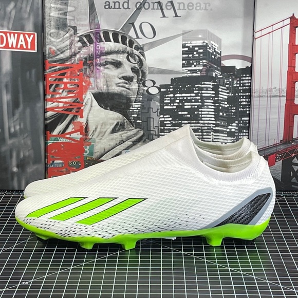 Adidas Men’s Sz 13 X Speedportal.3 LL FG Soccer Cleats Green White HP9718 NEW - Picture 5 of 13